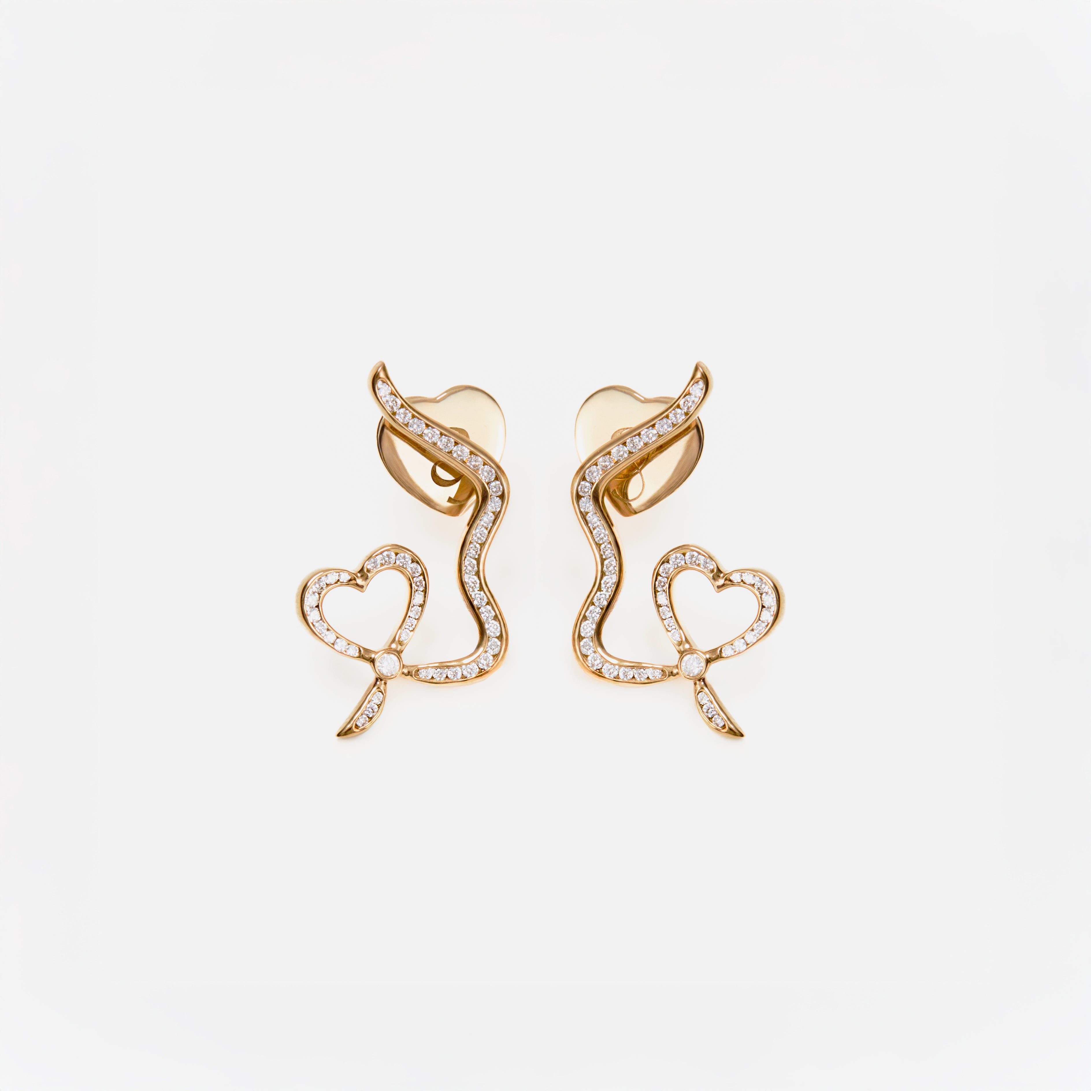 Heart Channel Earrings