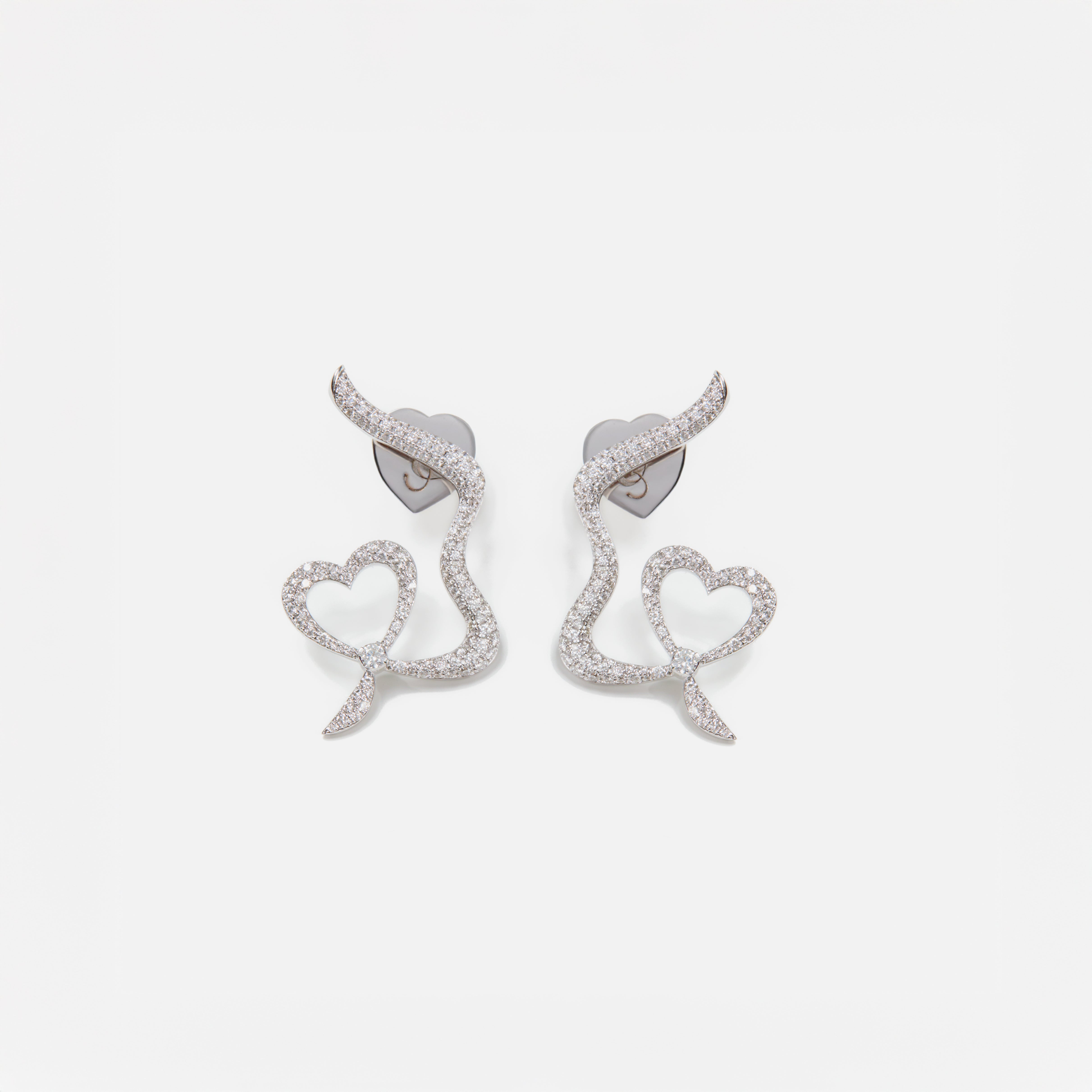 Heart Pavé Earrings