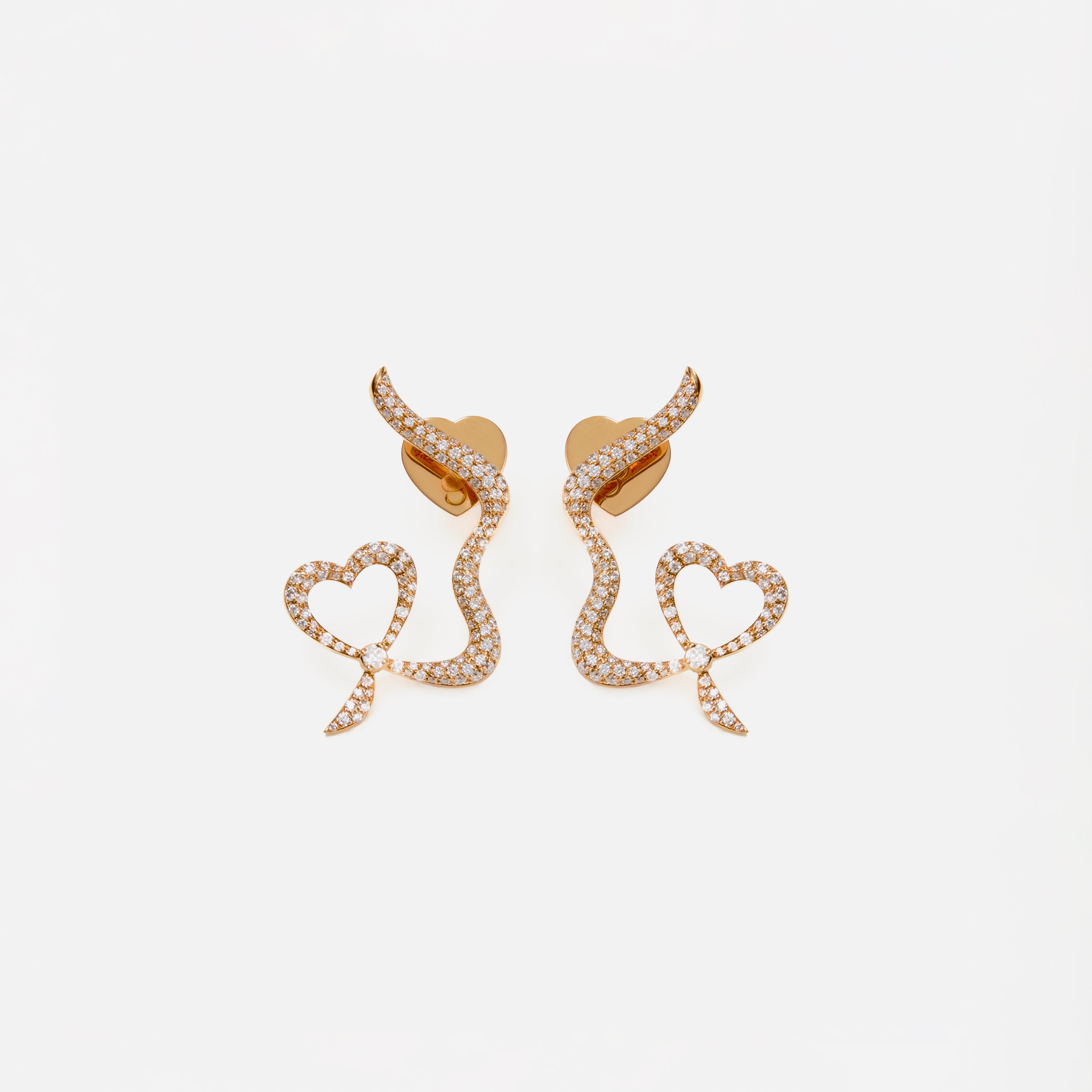 Heart Pavé Earrings